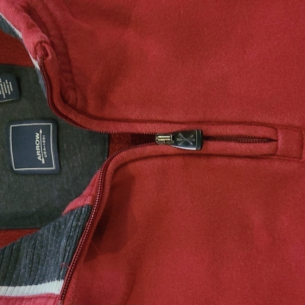 arrow Red Quarter-Zip Pullover Jacket - Picture 6 of 6